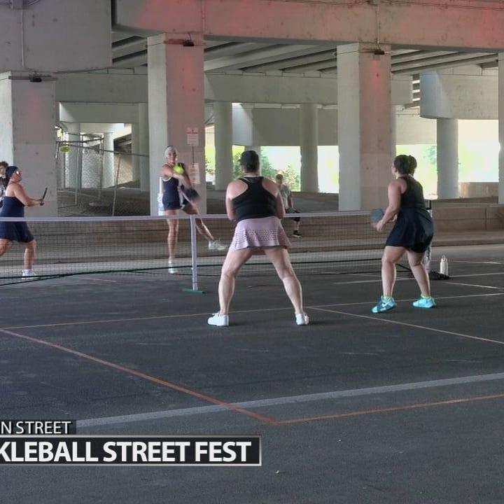 Pickleball takes over downtown Louisville for competition, fun